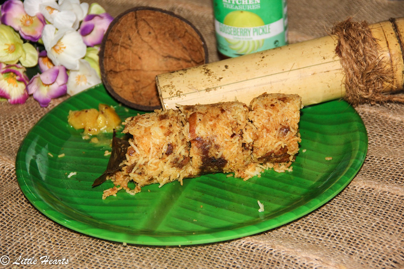 Kerala Style Bamboo Chicken Biryani Foodbook